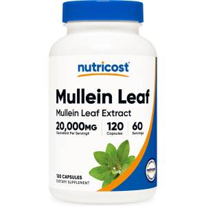 Nutricost Mullein Leaf Extract, 500 mg, 120 капсули, Nutricost (57435 (777101) NC)