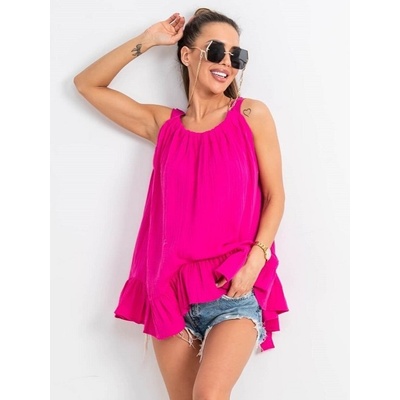 Bavlněné tričko s volánky BLK72 23 fuchsia