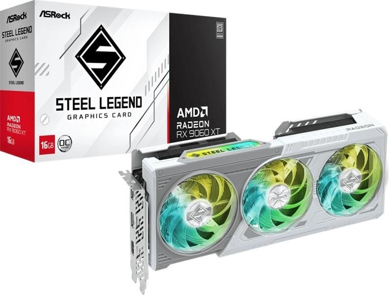 ASRock Radeon RX 9060 XT Steel Legend OC 16GB GDDR6 128bit (RX9060XT SL 16GO)