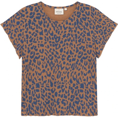 DEDICATED Дамска тениска DEDICATED Women's Rib Top Ven T-shirt - Leopard Light Brown - размер XS (916-7067-0211)
