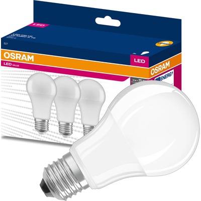 Osram 3x LED žárovka E27 A60 10W = 75W 1055lm 6500K Studená bílá