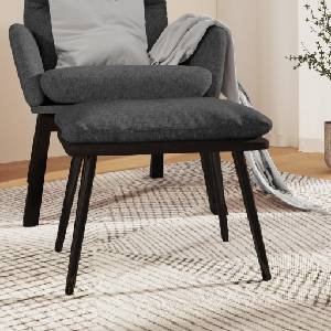 vidaXL Табуретка, тъмносива, 45x29, 5x35 см, текстил и изкуствена кожа (341516)