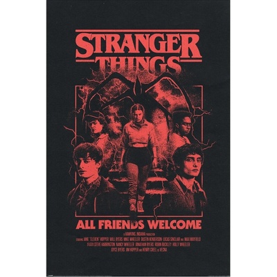 Plagát Stranger Things - All Friends Welcome