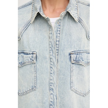 Gestuz Дънкова риза Gestuz дамска в синьо със свободна кройка с класическа яка 10910164 (10910164)