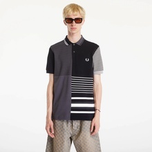 Fred Perry Beams Striped Panel Fp polo black