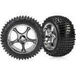 Traxxas колело 2.2", диск Tracer сребърен, гуми Alias (2)