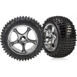 Traxxas колело 2.2", диск Tracer сребърен, гуми Alias (2)