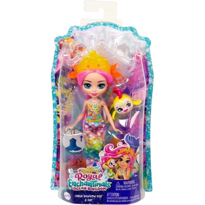 Enchantimals Кукличка с животинче Enchantimals - Radia Rainbow Fish & Flo (MTFNH22_HCF68)