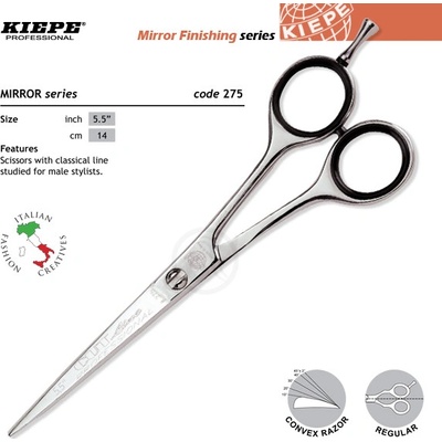 Kiepe 275 CUT LINE SERIES profesionálne nožnice na vlasy na kĺzavé strihy 275 veľkosť 5,5"