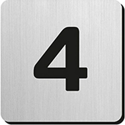 JNF - Domovní číslice "4" IN.34.300 - 75 mm - nalepovací