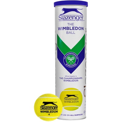 Slazenger Wimbledon Tennis Balls (4 Ball) - Yellow