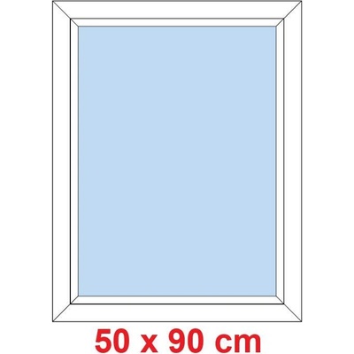 Soft Plastové okno 50x90 cm FIX neotevíravé Zlatý dub