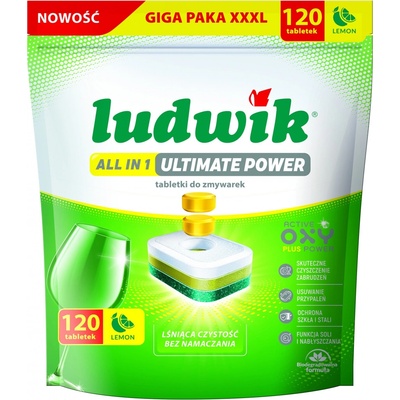 Ludwik tablety do myčky nádobí All in1 Ultimate Power Lemon 120 ks