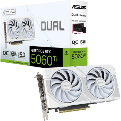 ASUS GeForce RTX 5060 Ti Dual OC White 16GB GDDR7 128bit (DUAL-RTX5060TI-O16G-WHITE/90YV0MH6-M0NA00)