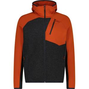 CMP Мъжко поларено яке CMP Jacket Fix Hood 36M1877 Wool jacket - Carbone Melange / Brick - размер 48 (EU) (005-7328-0212)