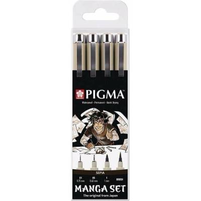 Sakura poxsdkman4 Pigma Micron Sepia Manga sada 4 ks