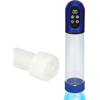 Shots Engage - Automatická vákuová pumpa so silikónovou vložkou, modrá