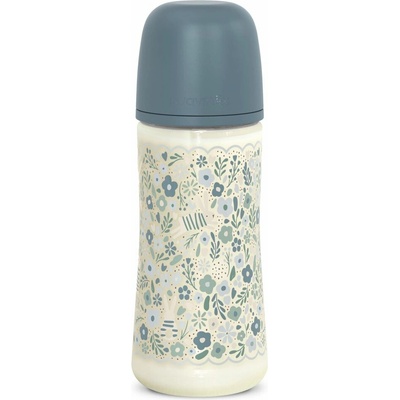 Suavinex Kojenecká láhev Wonderland fyziol průtok L modrý květ 360 ml