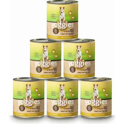 Yoggies krůtí a telecí s jablky 6 x 800 g