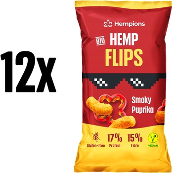 Hempions Био конопени снакс флипс с пушен пипер - 12 x 70 g