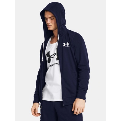 Under Armour UA Rival Terry LC FZ tmavomodrá