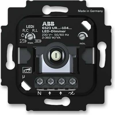 ABB Přístroj stmívače LED, pro otočné ovládání a tlač. spínání, 6523 UR-104-500