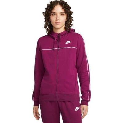 Nike NSW MLNN ESSNTL FLC FZ HDY W vínová biela