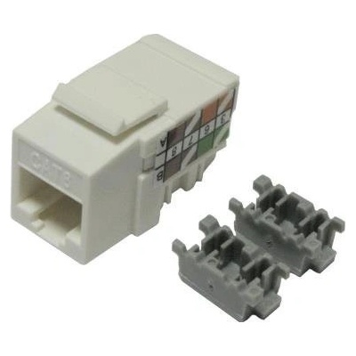 XtendLan Keystone jack RJ45, narážecí, CAT 6, UTP, bílý, 90 st., narážení shora KESW6NNIZX