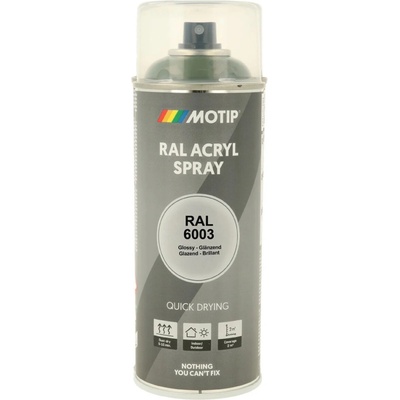 Motip akrylová rýchloschnúca farba RAL 6003 400 ml olivovo zelená lesklá