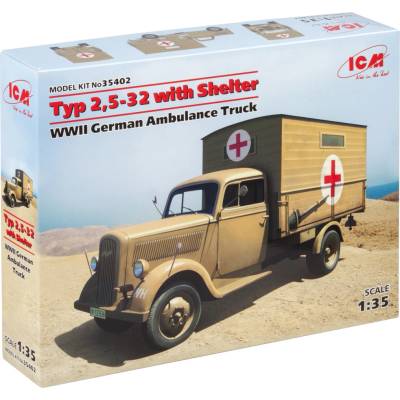 ICM Typ 2 5-32 with Shelter German Ambulance 1:35