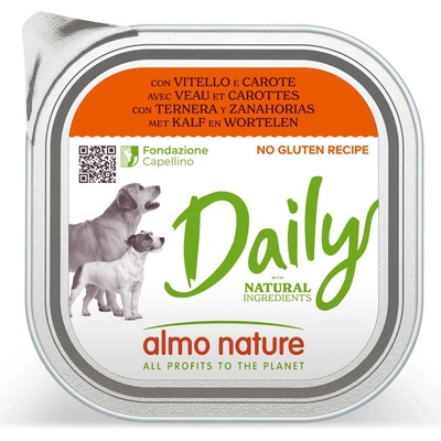 Almo Nature Daily Menu Adult Dog telecí a mrkev 9 x 300 g