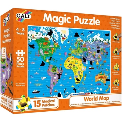 Galt Магически пъзел Galt - Карта на света, 50 части (1005464)