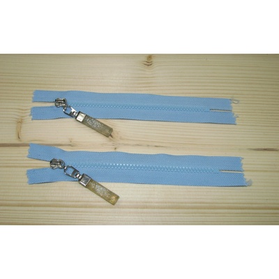 Kostenný zips modrá 3mm nedeliteľný 14cm