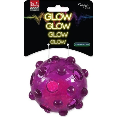 Dog Fantasy Glow míček fialová 8 cm