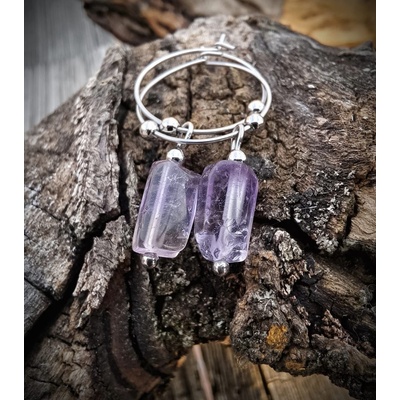 Katyba náušnice Ametyst v kruhu 496