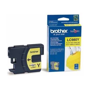 Brother Мастилена касета Brother LC980 Yellow, 260 страници при 5% покритие, Жълт, office1_3015100038