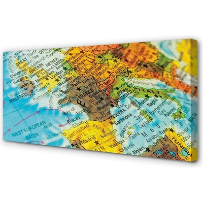 Obrazy na plátně zeměkoule mapa 100x50 cm – Hledejceny.cz