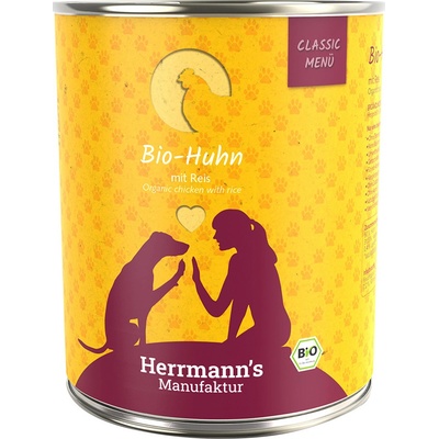 Herrmanns Bio-Menu Classic Bio kuře s bio rýží 6 x 800 g