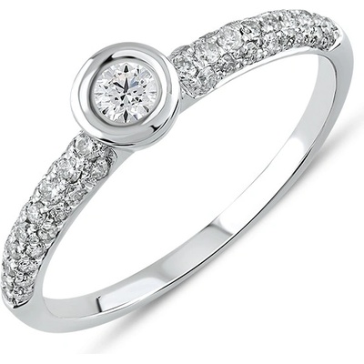 Lillian Vassago Zásnubní diamantový prsten z bílého zlataLLV59 DR072W