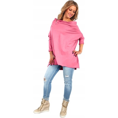 Fashionweek halenka asymetrická oversized MF30/M295 růžovy