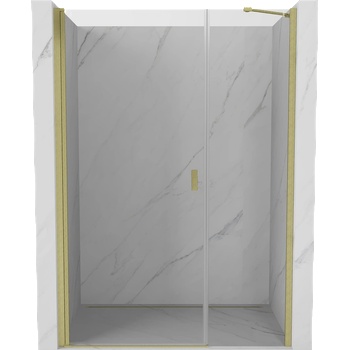Mexen Mist-B отварящи се душ врати 100 см, прозрачни, злато четкано - 8A2-100-001-55-00 (8A2-100-001-55-00)
