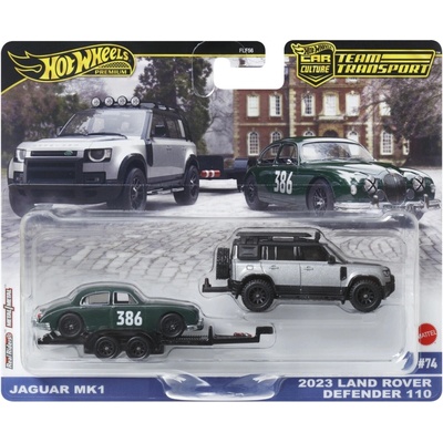 Hot Wheels Premium Team Transport JAGUAR MK1 2023 LAND ROVER DEFENDER #74