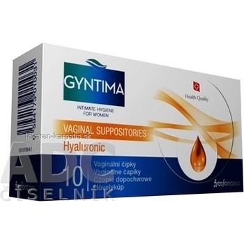 Gyntima Hyaluronic vaginálne čapíky 10 ks