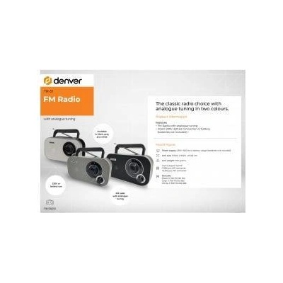 Denver Electronics Denver TR-51B Черно - Преносимо FM радио