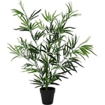 vidaXL Изкуствено бамбуково дърво Зелено 90 x 14 x 80 см (42042084)
