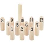 vidaXL Игрален комплект Kubb от 13 части с чанта за носене бор масив (4008440)
