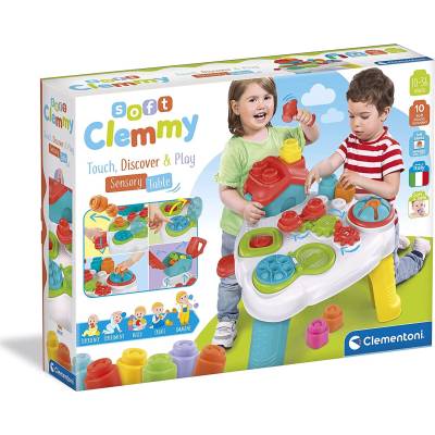 Clementoni Clemmy Baby Veselý hrací stolek s kostkami a zvířátky