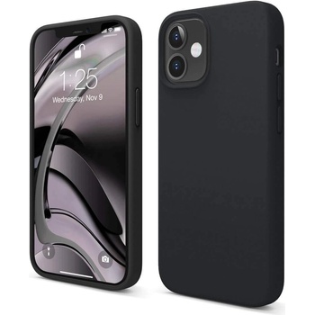 elago Soft Silicone Case - силиконов (TPU) калъф за iPhone 12 mini (черен)