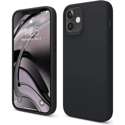 elago Soft Silicone Case - силиконов (TPU) калъф за iPhone 12 mini (черен)