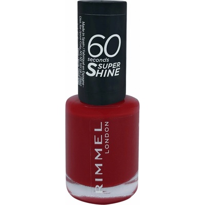 Rimmel London 60 Seconds Super Shine Nail Polish lak na nechty 313 Feisty Red 8 ml